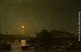 Moonlight Over the Seine by Henry Pether